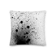 Black Splat Premium Throw Pillow