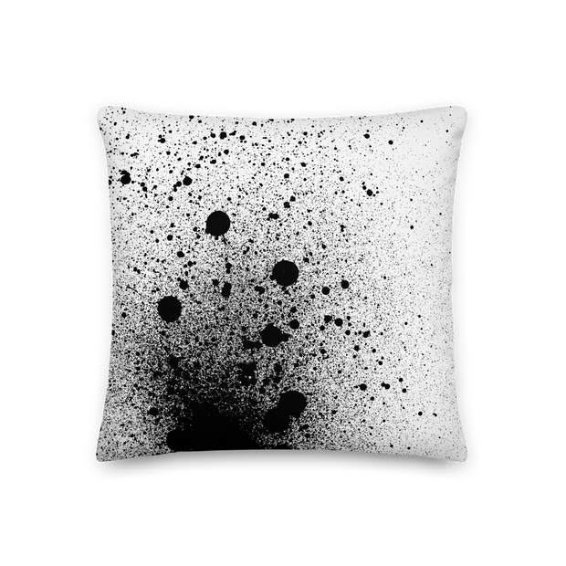 Black Splat Premium Throw Pillow