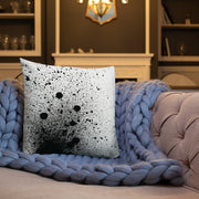 Black Splat Premium Throw Pillow