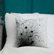 Black Splat Premium Throw Pillow