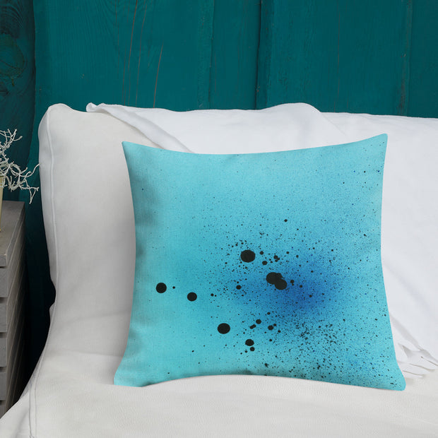 Blue Spray Premium Throw Pillow