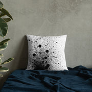 Black Splat Premium Throw Pillow