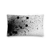 Black Splat Premium Throw Pillow