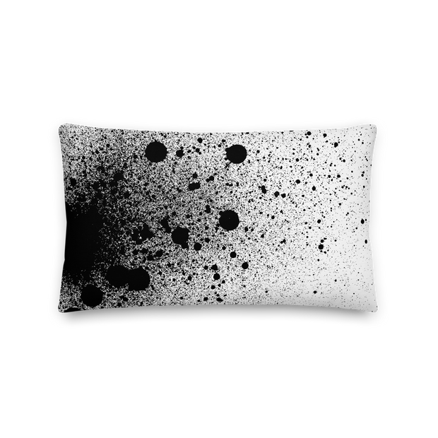 Black Splat Premium Throw Pillow