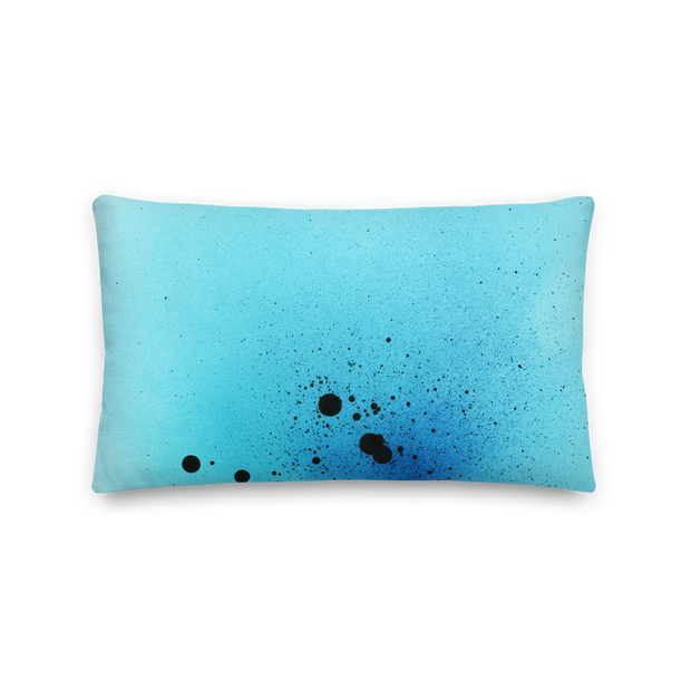 Blue Spray Premium Throw Pillow