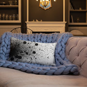 Black Splat Premium Throw Pillow