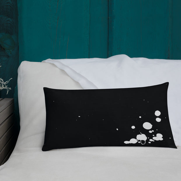 White Splat Premium Throw Pillow