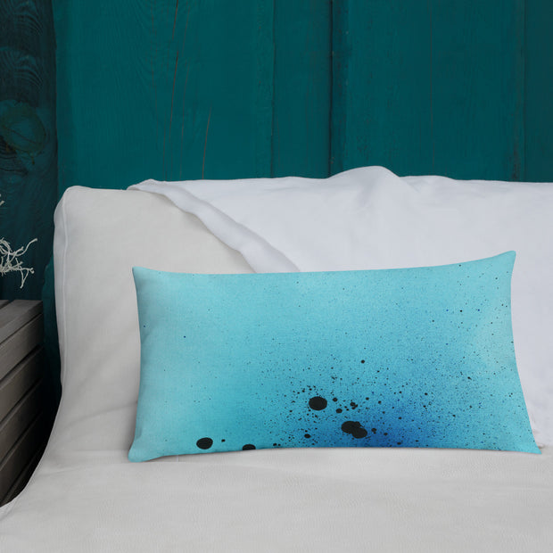 Blue Spray Premium Throw Pillow