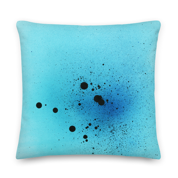 Blue Spray Premium Throw Pillow