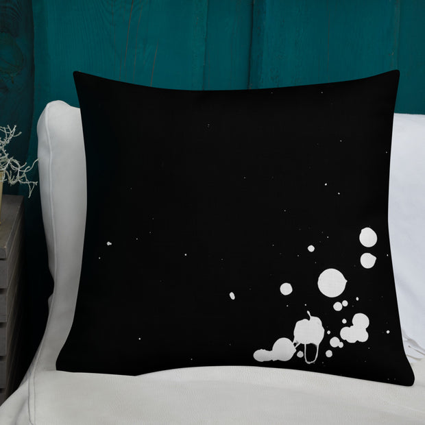 White Splat Premium Throw Pillow