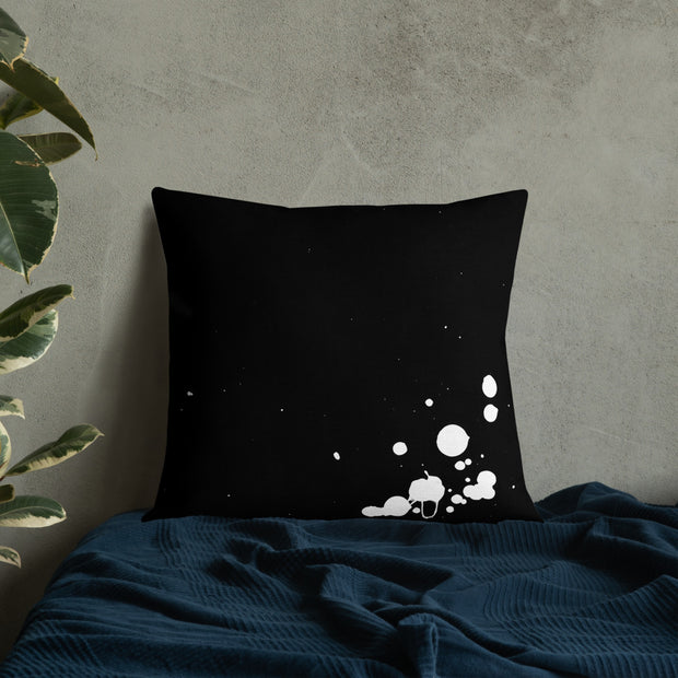 White Splat Premium Throw Pillow